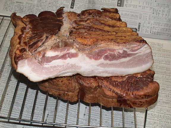 ベーコン 豚バラ燻製 燻製道楽 のんびりスローフード